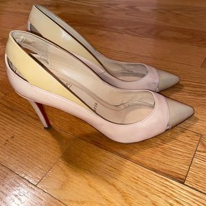 Nude leather louboutins